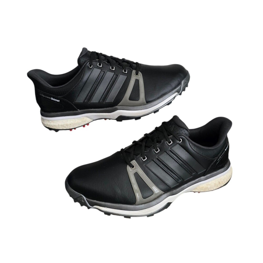 Adidas Adipower Boost Golf Shoes Mens Size 11.5 Lace Up Black Gray Sneakers